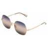 Chloé - Aly Sunglasses - Gold Blue Beige Brown - Chloé Eyewear