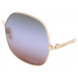 Chloé - Aly Sunglasses - Gold Green Blue Rust - Chloé Eyewear