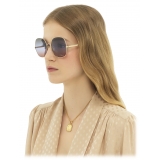 Chloé - Aly Sunglasses - Gold Green Blue Rust - Chloé Eyewear