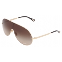 Chloé - Aly Sunglasses - Gold Gradient Brown - Chloé Eyewear