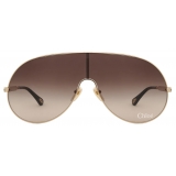 Chloé - Aly Sunglasses - Gold Gradient Brown - Chloé Eyewear