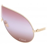 Chloé - Occhiali da Sole Aly - Oro Rosso Rossa Marrone Sfumato - Chloé Eyewear