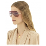 Chloé - Aly Sunglasses - Gold Red Pink Brown Gradient - Chloé Eyewear