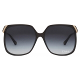 Chloé - Aly Sunglasses - Dark Gray Gold Blue Gradient - Chloé Eyewear