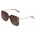 Chloé - Occhiali da Sole Aly - Havana Oro Marrone Sfumato - Chloé Eyewear