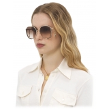 Chloé - Chloé Charms Sunglasses - Gold Black Brown Gradient - Chloé Eyewear