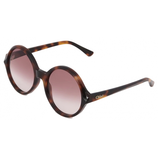 Chloé - Salomé Sunglasses - Havana Gradient Burgundy - Chloé Eyewear