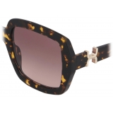 Chloé - Marcie Sunglasses - Havana Honey Gradient Burgundy - Chloé Eyewear