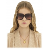 Chloé - Marcie Sunglasses - Havana Honey Gradient Burgundy - Chloé Eyewear