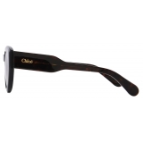 Chloé - Gayia Sunglasses - Dark Havana Chocolate Brown - Chloé Eyewear