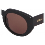 Chloé - Gayia Sunglasses - Dark Havana Chocolate Brown - Chloé Eyewear