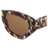 Chloé - Gayia Sunglasses - Havana Brown Spotted White - Chloé Eyewear