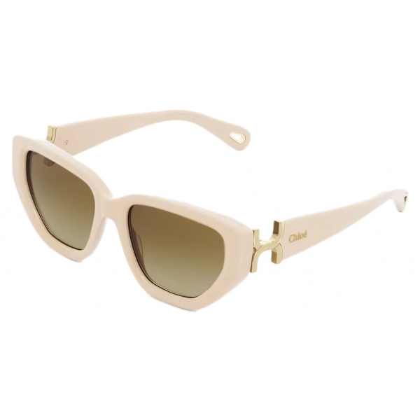 Chloé - Marcie Sunglasses - Rose Ivory Brown Ochre - Chloé Eyewear