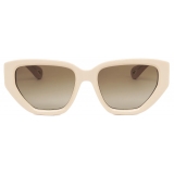 Chloé - Marcie Sunglasses - Rose Ivory Brown Ochre - Chloé Eyewear