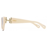 Chloé - Marcie Sunglasses - Rose Ivory Brown Ochre - Chloé Eyewear