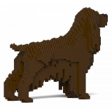 Jekca - English Cocker Spaniel 01-M04 - Big - Lego - Sculpture - Construction - 4D - Brick Animals - Toys