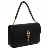 Tom Ford - Black Leather Chain Link Handle Tote Bag - Tom Ford Exclusive Luxury Collection