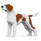 Jekca - English Pointer 01-M01 - Big - Lego - Sculpture - Construction - 4D - Brick Animals - Toys