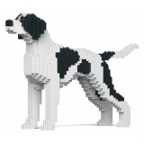 Jekca - English Pointer 01-M02 - Big - Lego - Sculpture - Construction - 4D - Brick Animals - Toys