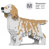 Jekca - English Setter 01-M01 - Big - Lego - Sculpture - Construction - 4D - Brick Animals - Toys