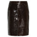 Tom Ford - Dark Chocolate Glossy Skirt - Tom Ford Exclusive Luxury Collection