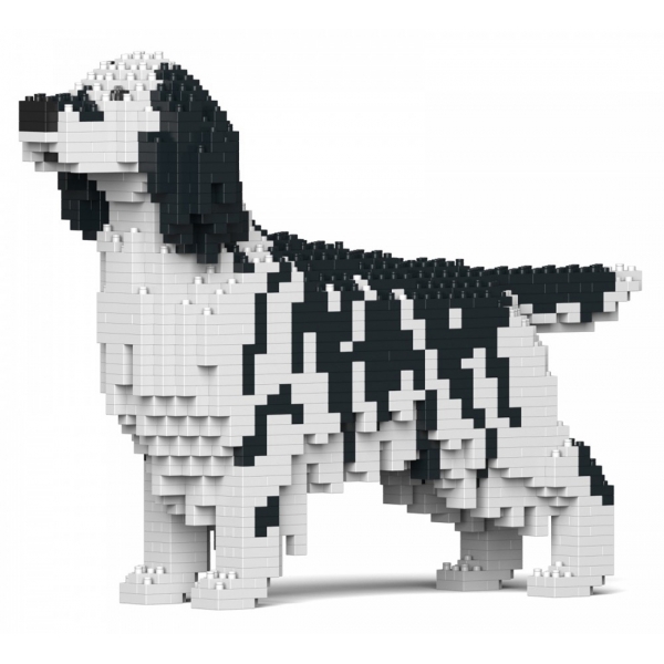 Jekca - English Setter 01-M02 - Big - Lego - Sculpture - Construction - 4D - Brick Animals - Toys