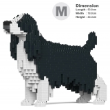 Jekca - English Springer Spaniel 01-M02 - Big - Lego - Sculpture - Construction - 4D - Brick Animals - Toys