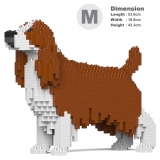 Jekca - English Springer Spaniel 01-M01 - Big - Lego - Sculpture - Construction - 4D - Brick Animals - Toys