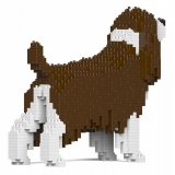 Jekca - English Springer Spaniel 01-M03 - Big - Lego - Scultura - Costruzione - 4D - Animali di Mattoncini - Toys