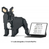 Jekca - French Bulldog 03-M03 - Big - Lego - Sculpture - Construction - 4D - Brick Animals - Toys