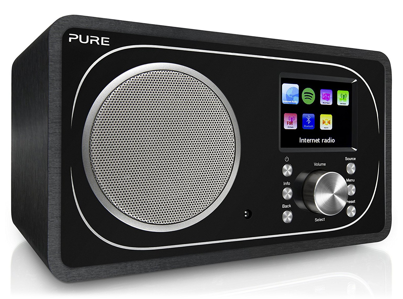 Pure - Evoke F3 - Nero - Radio Portatile DAB / DAB + Radio FM con Bluetooth  - Radio Digitale di Alta Qualità - Avvenice