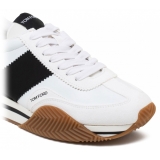 Tom Ford - White and Black James Sneakers - Tom Ford Exclusive Luxury Collection