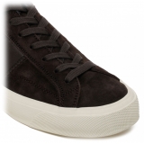 Tom Ford - Brown and Cream Low Top Sneakers - Tom Ford Exclusive Luxury Collection