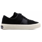 Tom Ford - Sneakers con Toppa con Logo Nero e Crema - Tom Ford Exclusive Luxury Collection