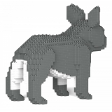 Jekca - French Bulldog 02-M05 - Big - Lego - Sculpture - Construction - 4D - Brick Animals - Toys