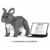 Jekca - French Bulldog 02-M05 - Big - Lego - Sculpture - Construction - 4D - Brick Animals - Toys