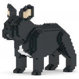 Jekca - French Bulldog 02-M03 - Big - Lego - Sculpture - Construction - 4D - Brick Animals - Toys