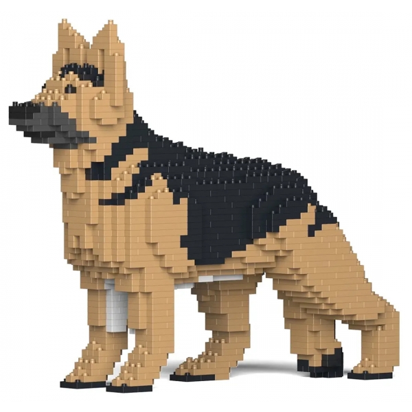 Jekca - German Shepherd 01-M01 - Big - Lego - Sculpture - Construction - 4D - Brick Animals - Toys