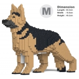 Jekca - German Shepherd 01-M01 - Big - Lego - Sculpture - Construction - 4D - Brick Animals - Toys