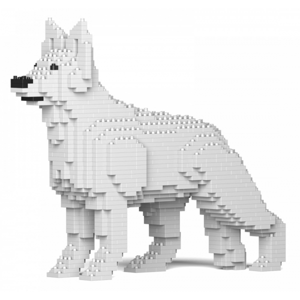 Jekca - German Shepherd 01-M02 - Big - Lego - Sculpture - Construction - 4D - Brick Animals - Toys