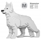 Jekca - German Shepherd 01-M02 - Big - Lego - Sculpture - Construction - 4D - Brick Animals - Toys