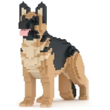 Jekca - German Shepherd 02 - Lego - Sculpture - Construction - 4D - Brick Animals - Toys