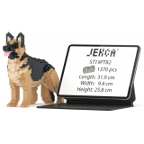 Jekca - German Shepherd 02 - Lego - Sculpture - Construction - 4D - Brick Animals - Toys