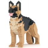 Jekca - German Shepherd 02 - Big - Lego - Sculpture - Construction - 4D - Brick Animals - Toys