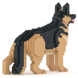 Jekca - German Shepherd 02 - Big - Lego - Sculpture - Construction - 4D - Brick Animals - Toys