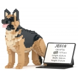 Jekca - German Shepherd 02 - Big - Lego - Sculpture - Construction - 4D - Brick Animals - Toys