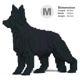 Jekca - German Shepherd 01-M03 - Big - Lego - Sculpture - Construction - 4D - Brick Animals - Toys