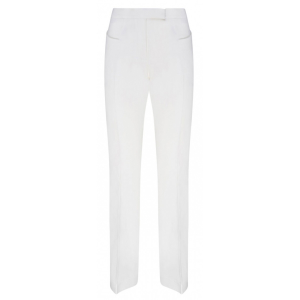 Tom Ford - Chalk White Virgin Wool Flared Trousers - Tom Ford Exclusive Luxury Collection