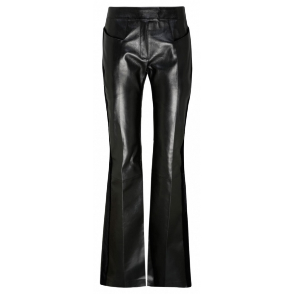 Tom Ford - Pantaloni Svasati in Pelle di Vitello Nera - Tom Ford Exclusive Luxury Collection