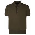 Tom Ford - Dark Olive Short Sleeves Polo Shirt - Tom Ford Exclusive Luxury Collection